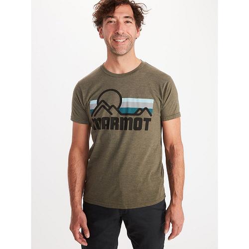 Marmot Coastal T-Shirts For Mens Dark Brown ZVU045783